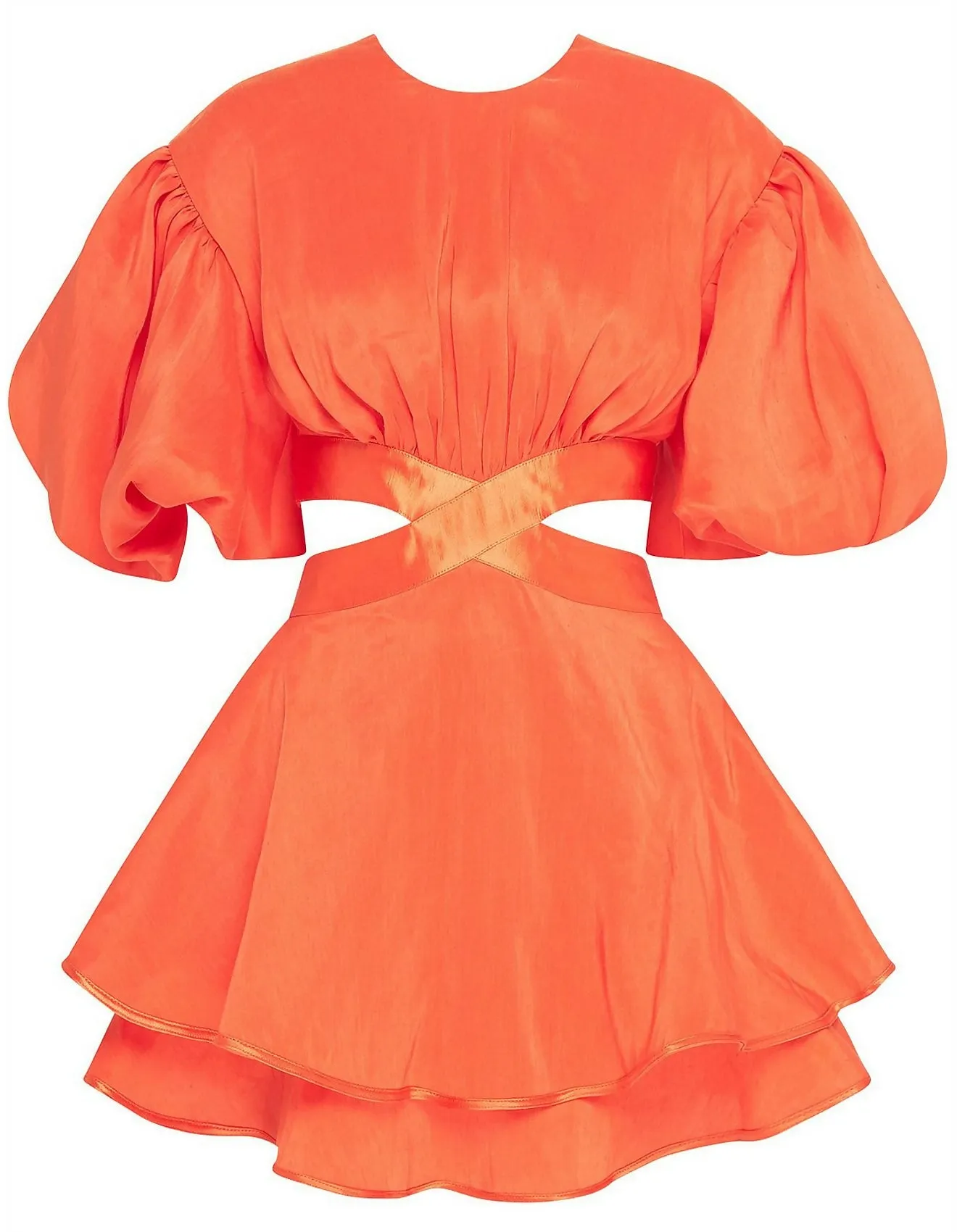 Aje Gracious Cut Out Mini in Saffron Red Size AU 6