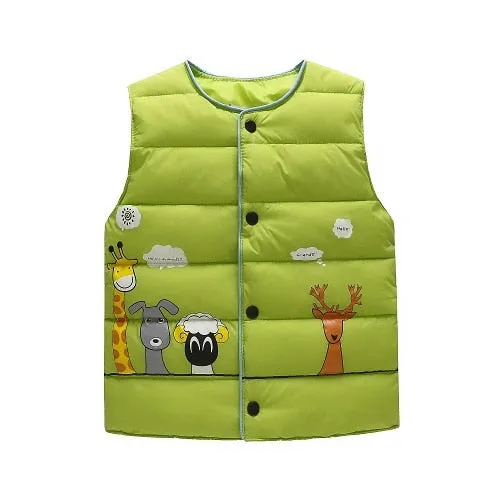 Animal Print Padded Jacket, Size 2-6 Yrs