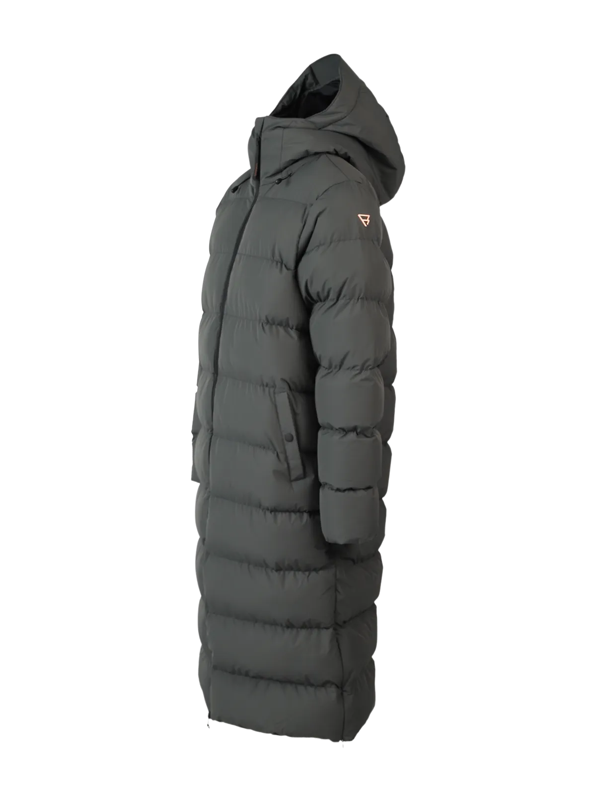 Bigsur Women Long Puffer Coat | Mud Green