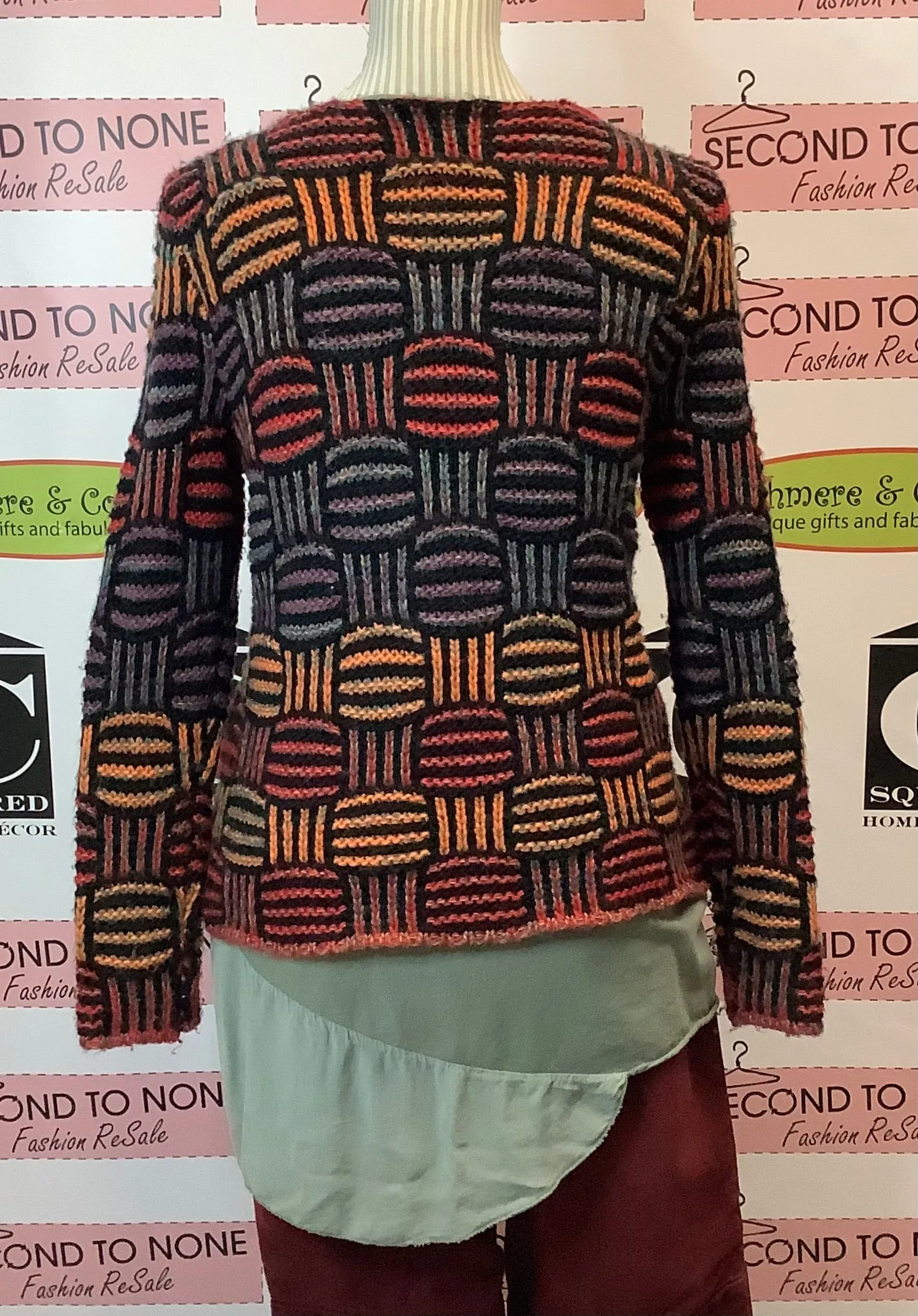 Bright   Bold Knit Cardigan (Size L)