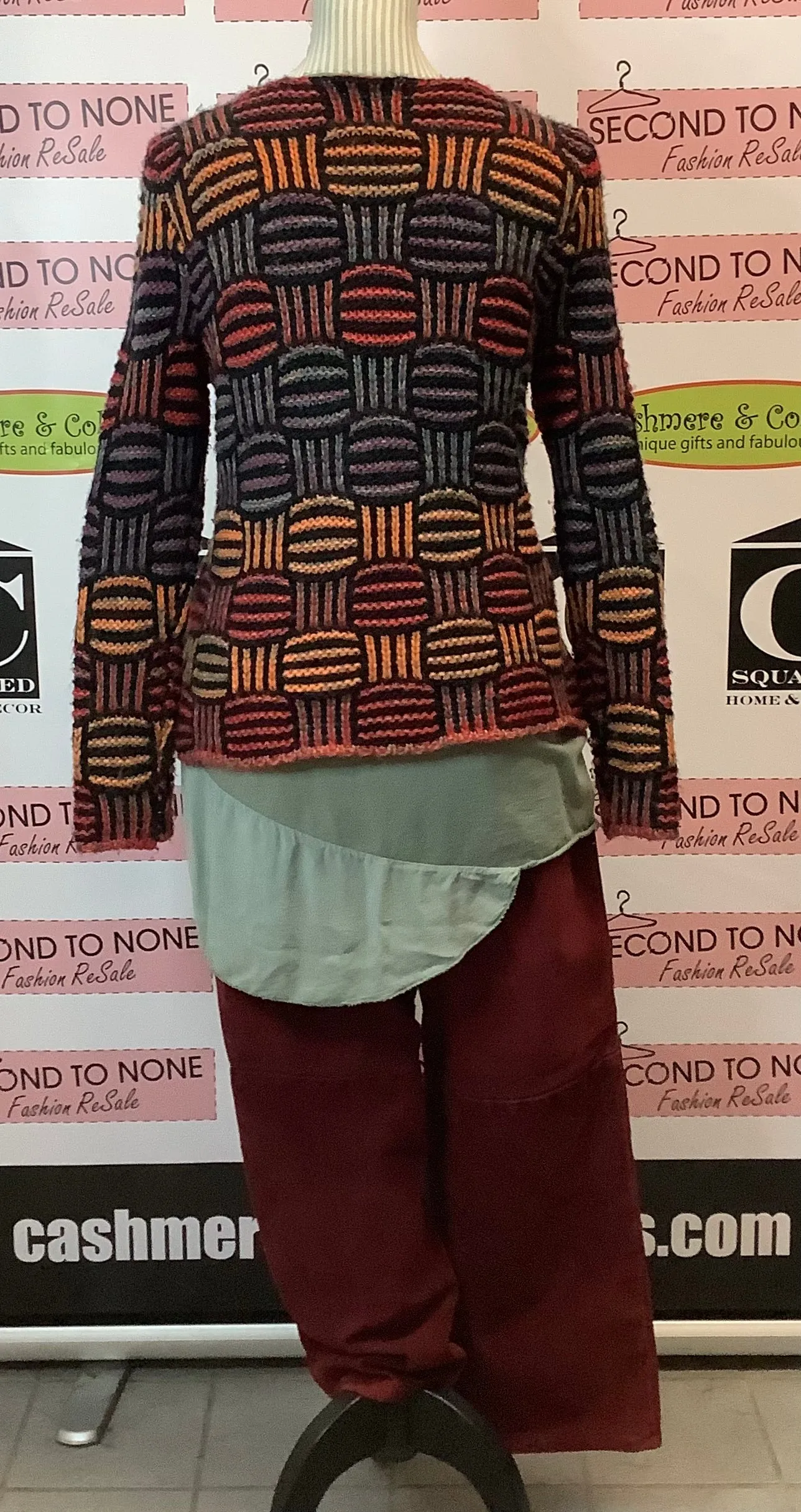 Bright   Bold Knit Cardigan (Size L)
