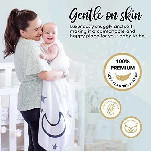 CALLOO Baby Monthly Milestone Blanket Girl Stars