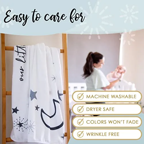 CALLOO Baby Monthly Milestone Blanket Girl Stars