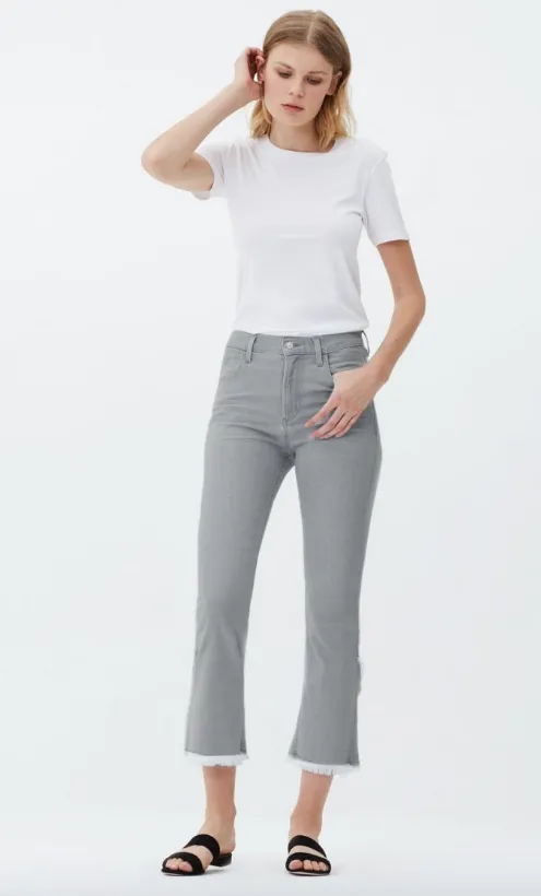 Citizens of Humanity - Drew Fray High Rise Crop Flare Jeans in Ash