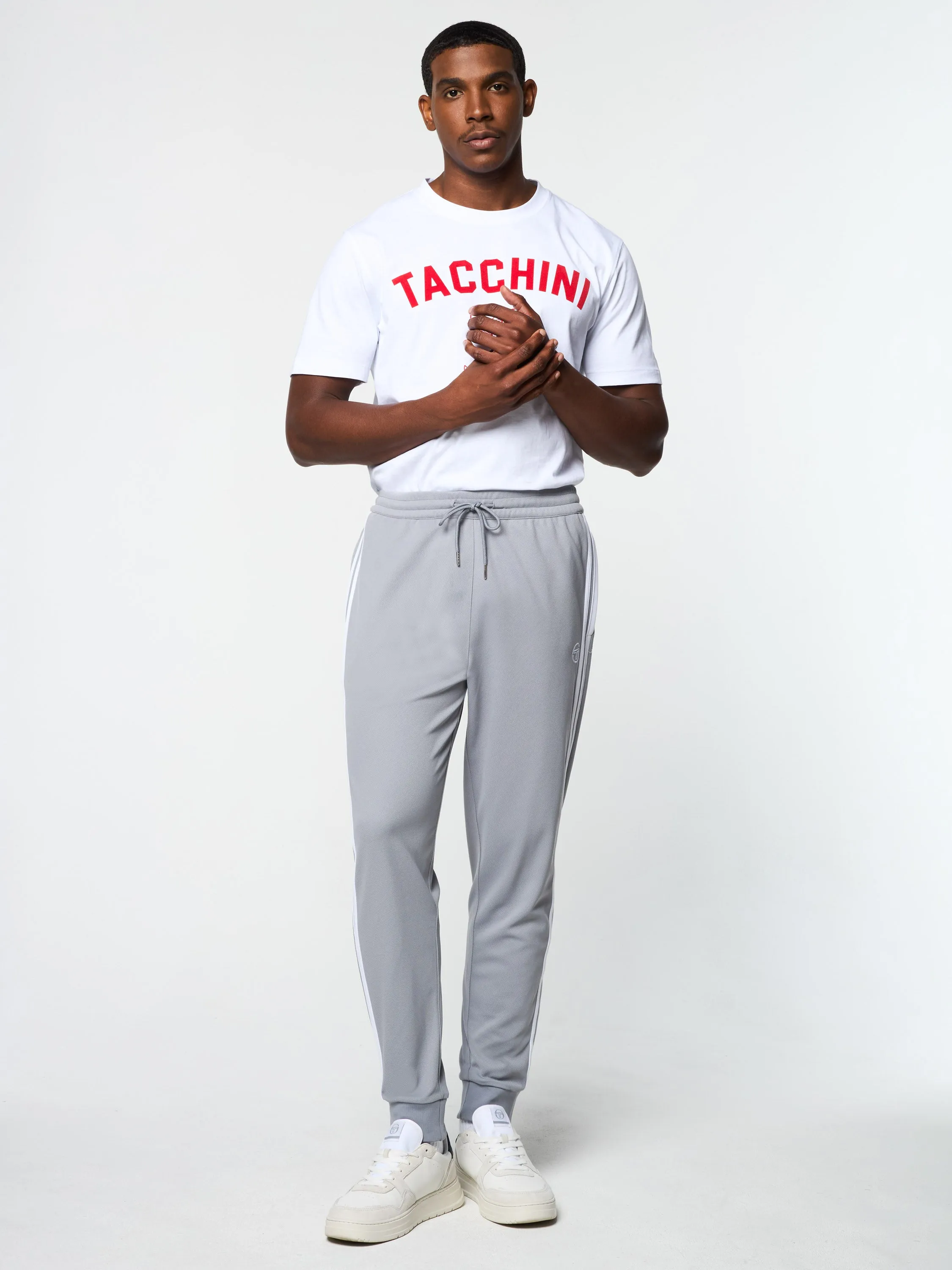 Damarindo Track Pant- Sleet/ White