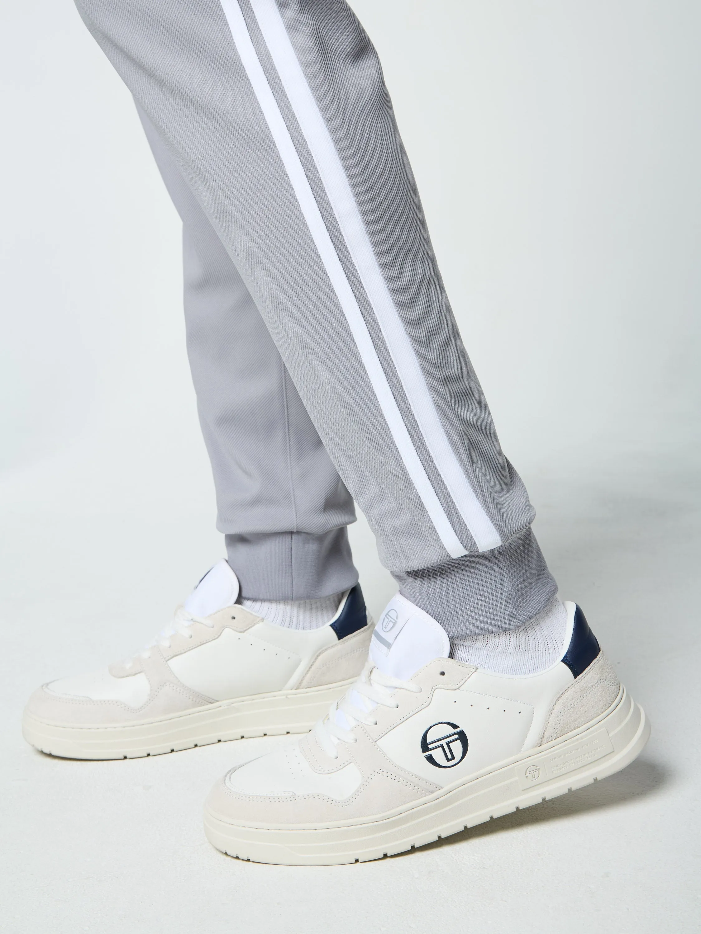 Damarindo Track Pant- Sleet/ White