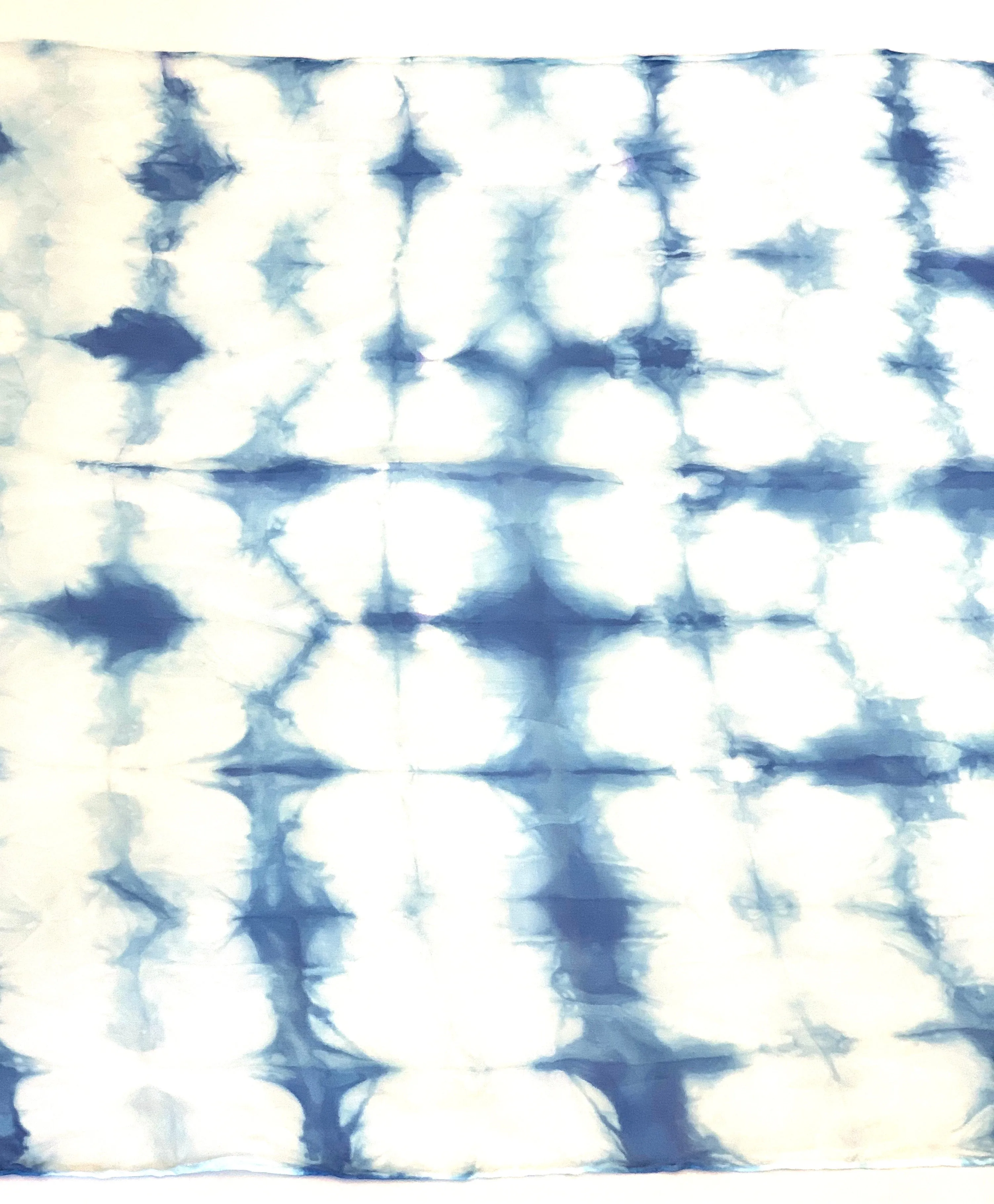 Designer Silk Scarf Shibori Blue