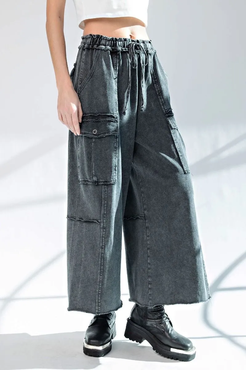 Feeling Good Utility Wide Leg Terry Pants