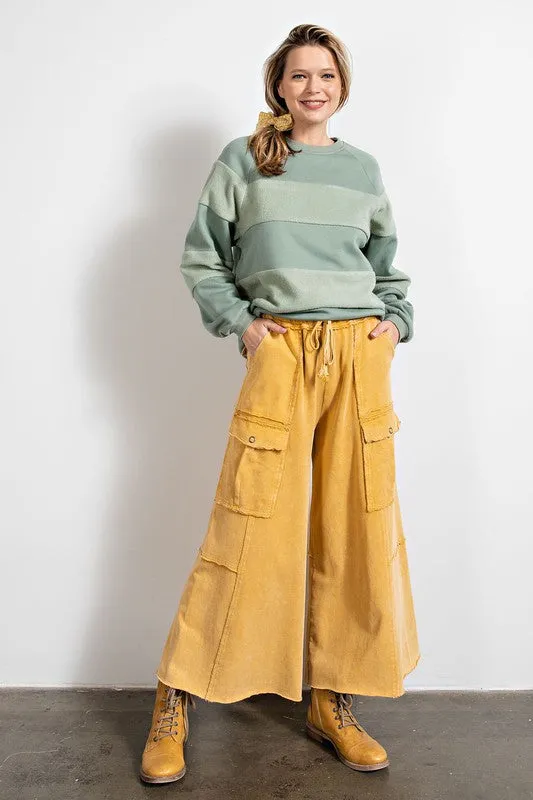 Feeling Good Utility Wide Leg Terry Pants