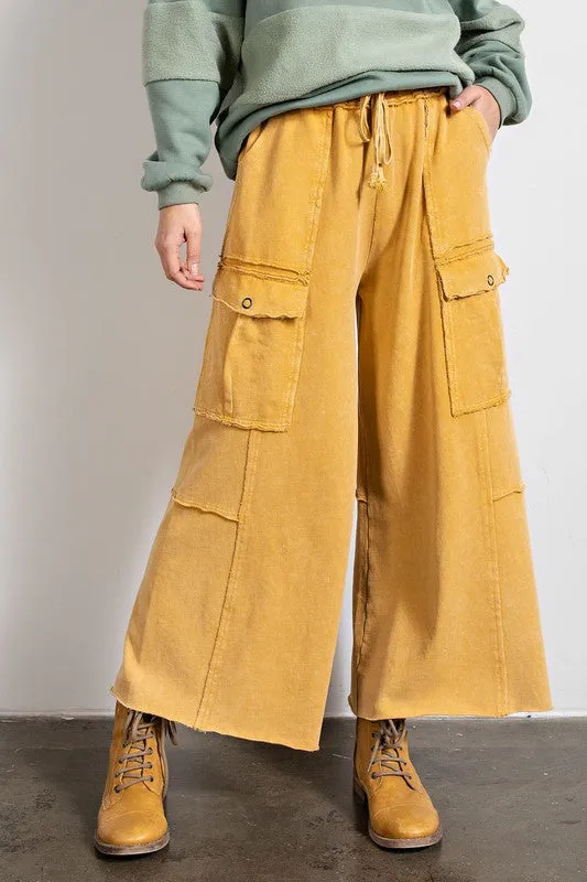 Feeling Good Utility Wide Leg Terry Pants