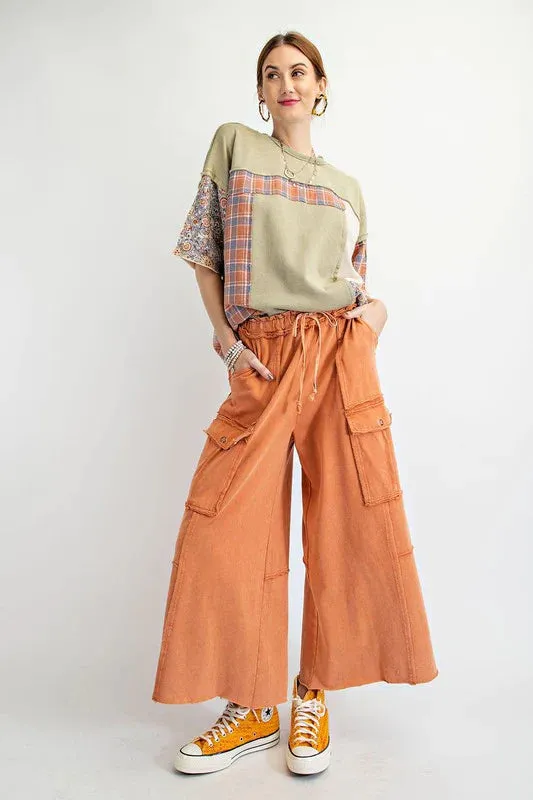 Feeling Good Utility Wide Leg Terry Pants
