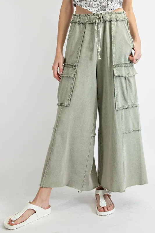 Feeling Good Utility Wide Leg Terry Pants