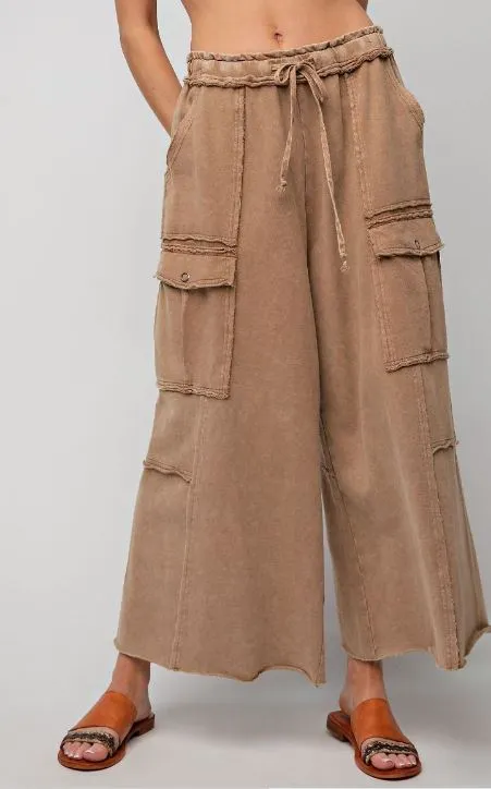 Feeling Good Utility Wide Leg Terry Pants