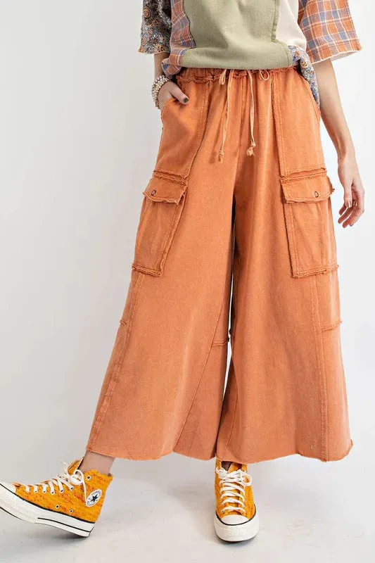Feeling Good Utility Wide Leg Terry Pants
