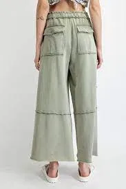 Feeling Good Utility Wide Leg Terry Pants