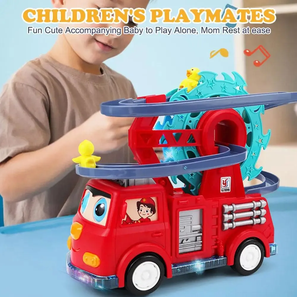 Fire Rail Car with Duck Slide Track
