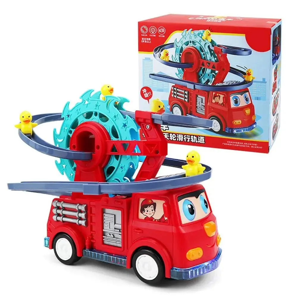 Fire Rail Car with Duck Slide Track
