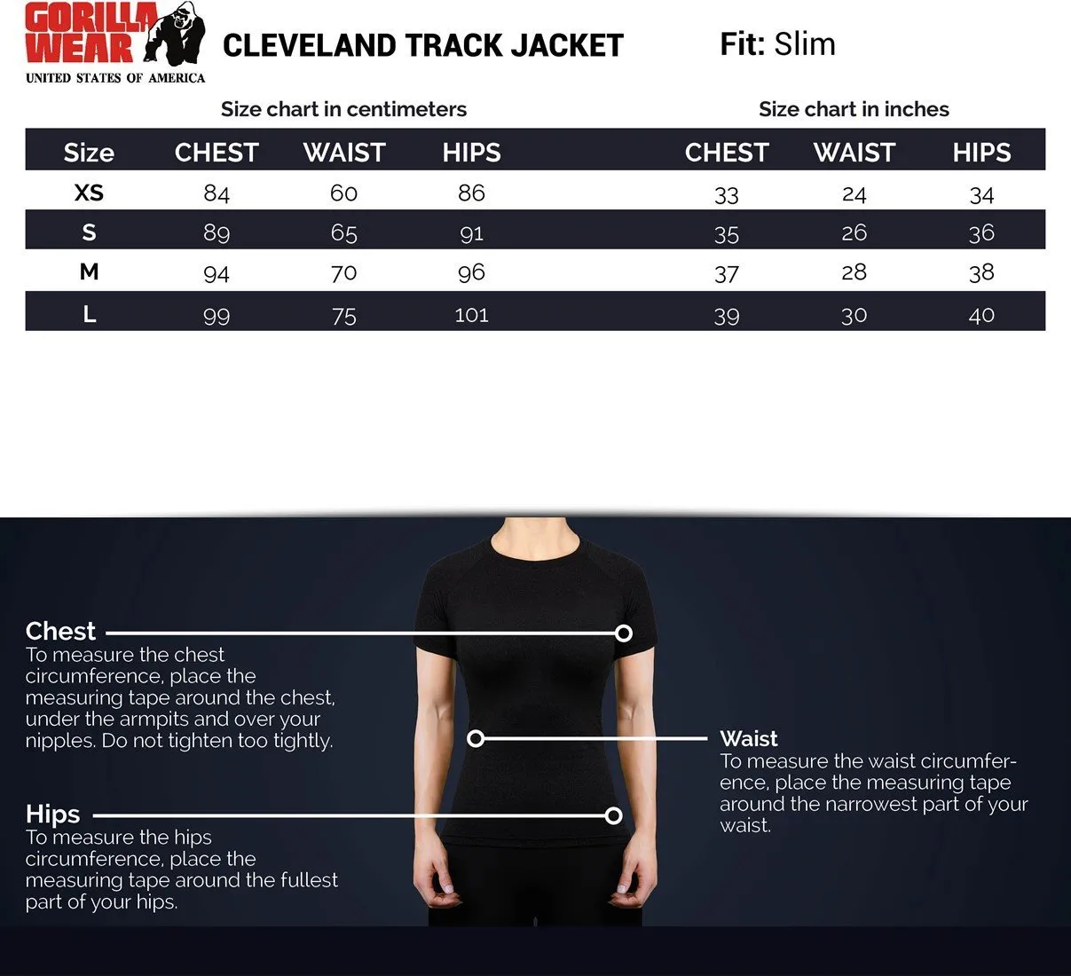 Gorilla Wear Cleveland Track Jacket - Black