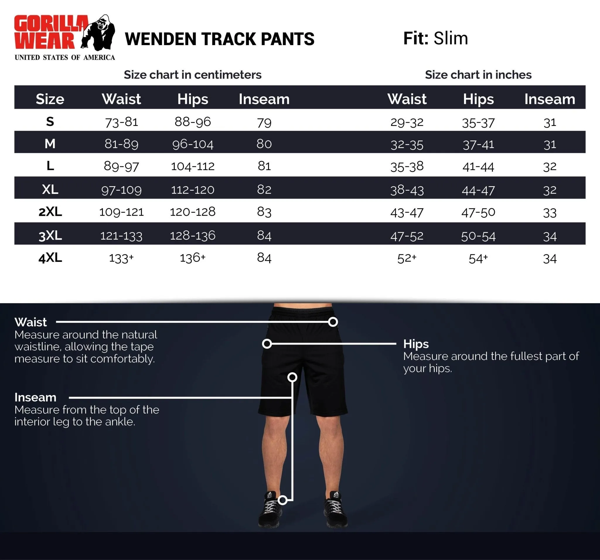 Gorilla Wear Wenden Track Pants - Black/Gold