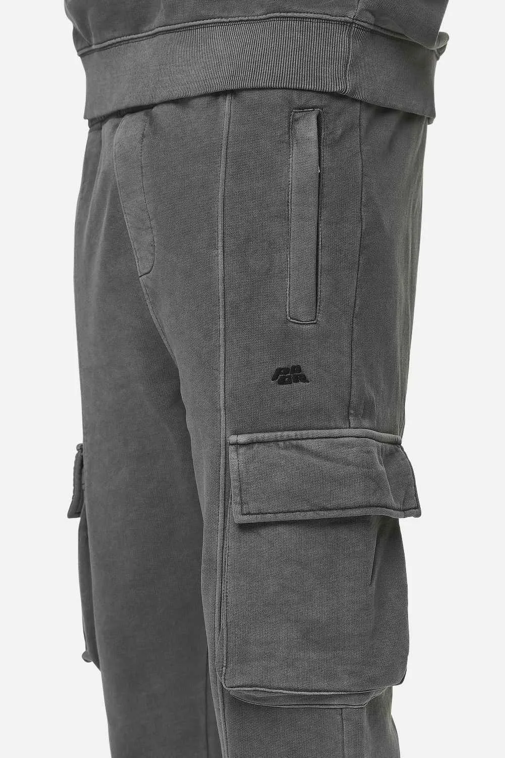 Harvey Terry Cargo Sweat Pants Vintage Grey