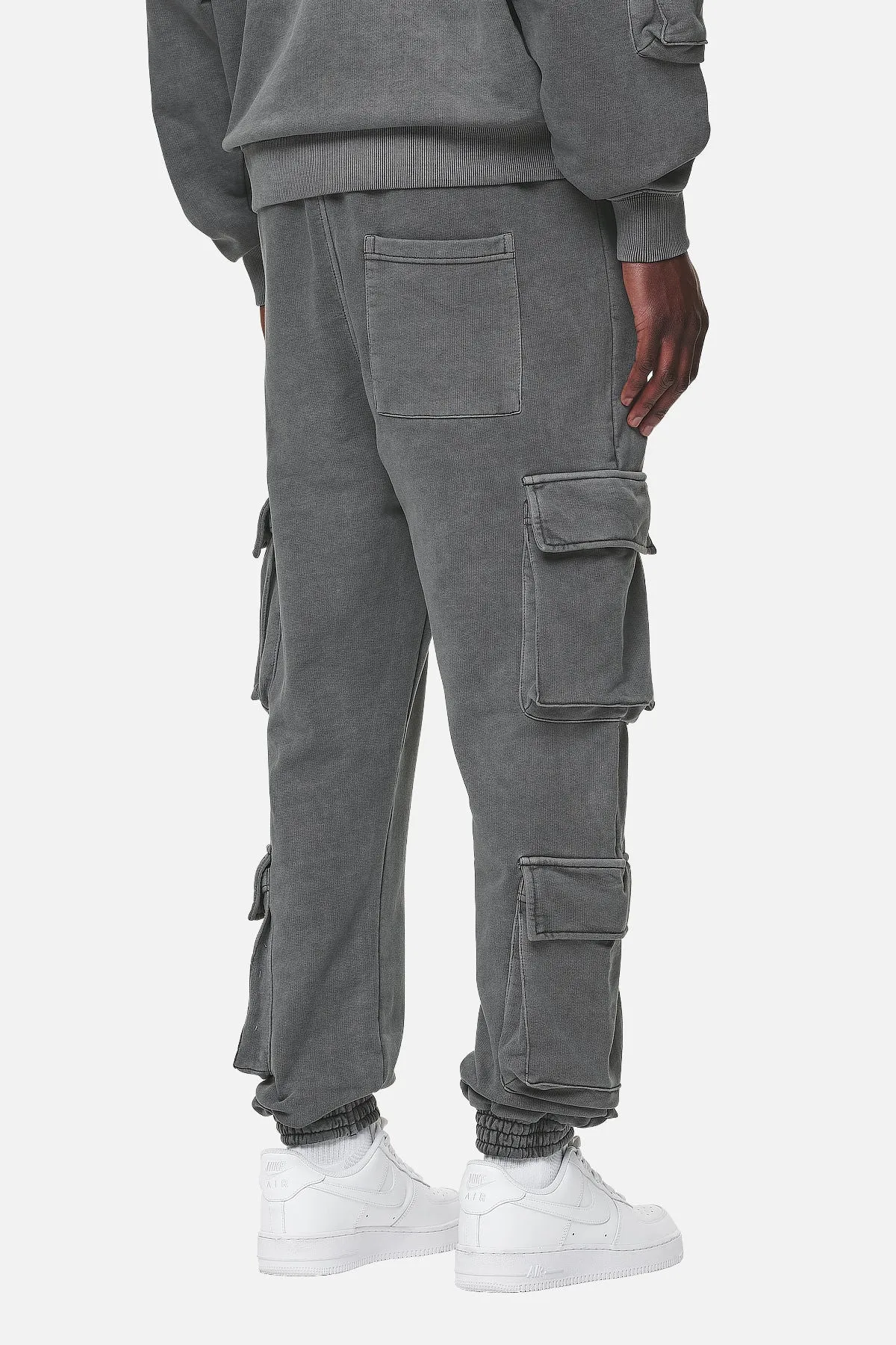 Harvey Terry Cargo Sweat Pants Vintage Grey