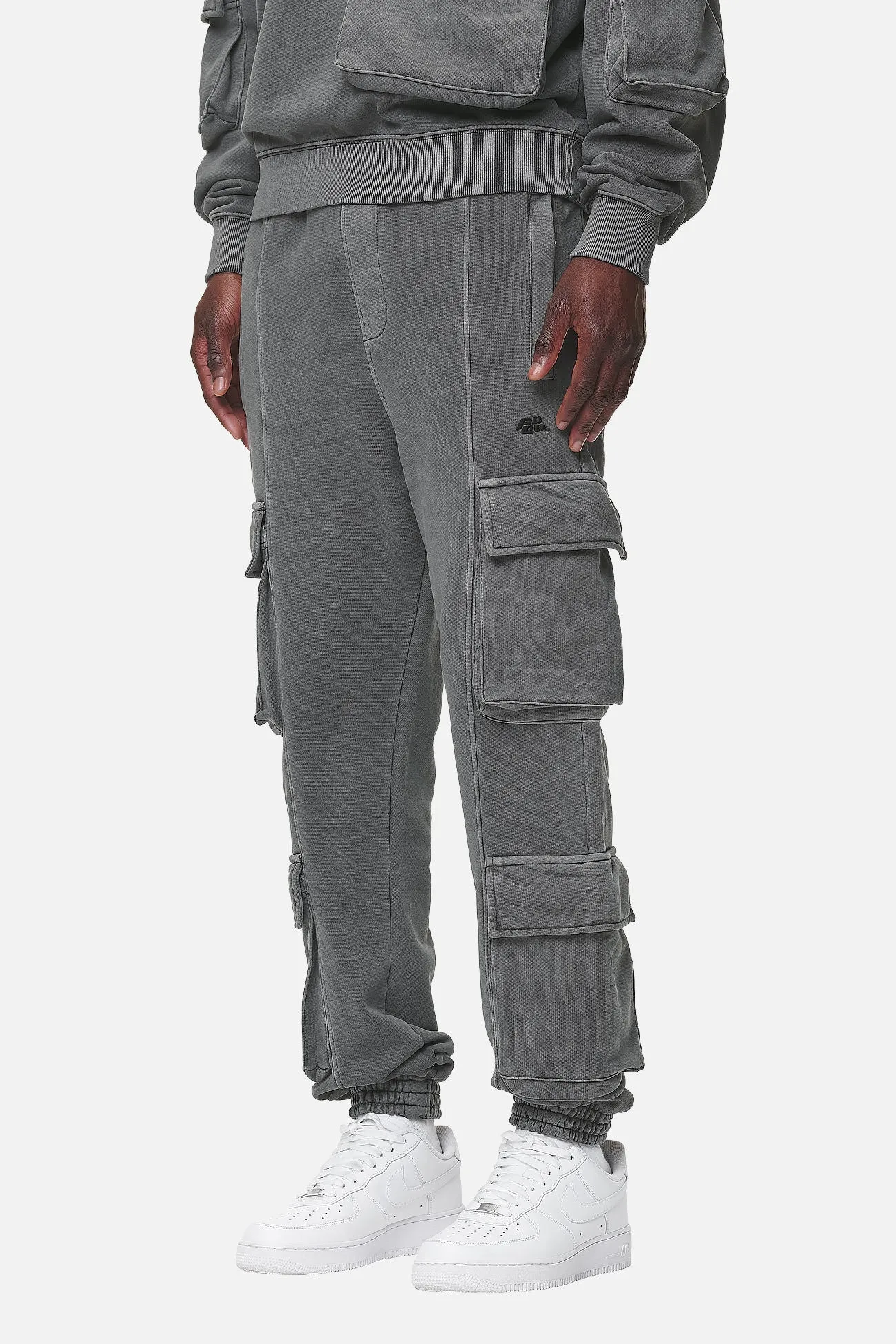 Harvey Terry Cargo Sweat Pants Vintage Grey
