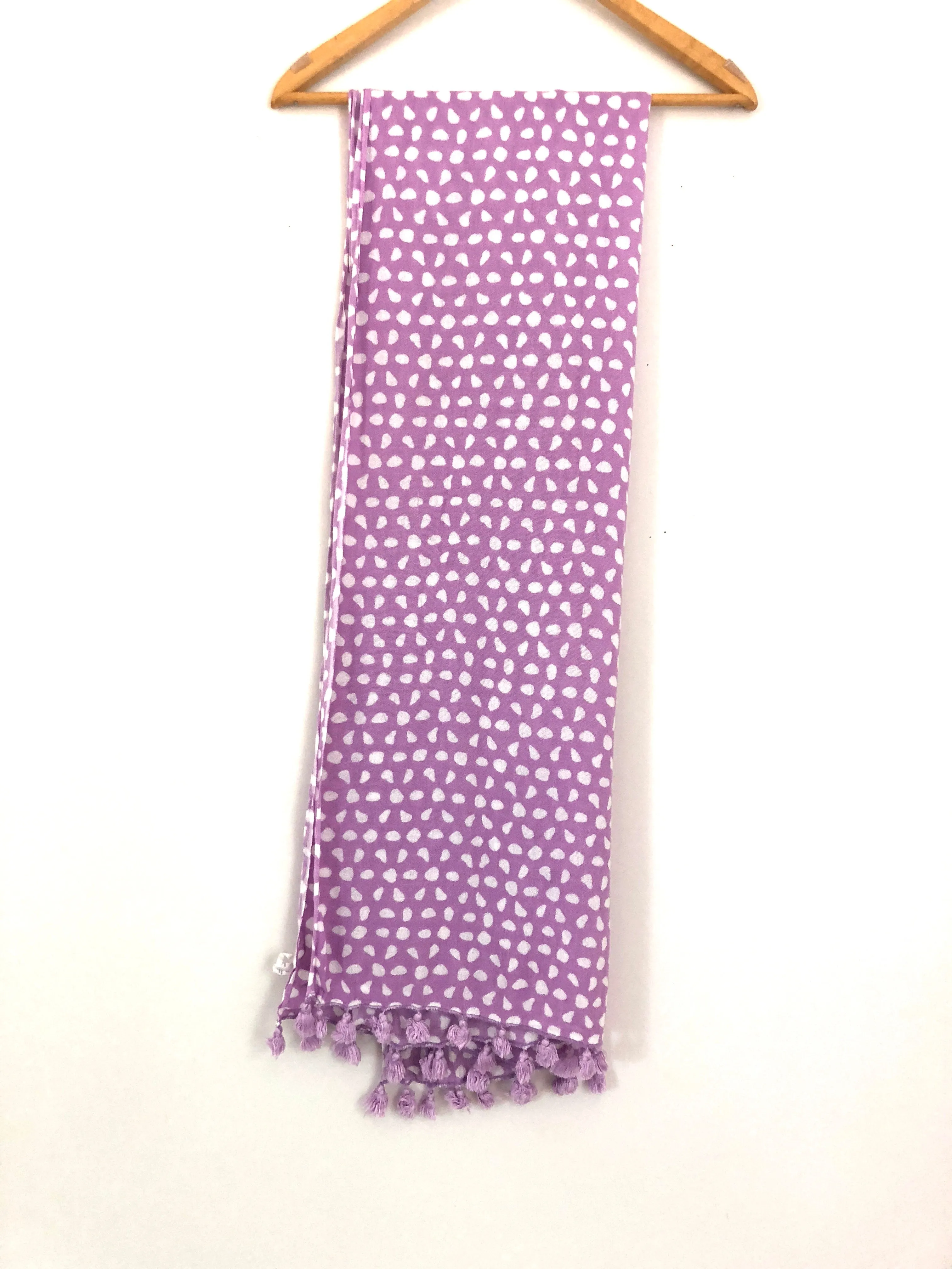 J Crew Purple Dotted Scarf