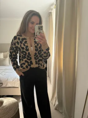 Leopard Print Sparkle Cardigan