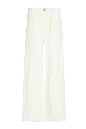 Linen-Blend Cargo Pants