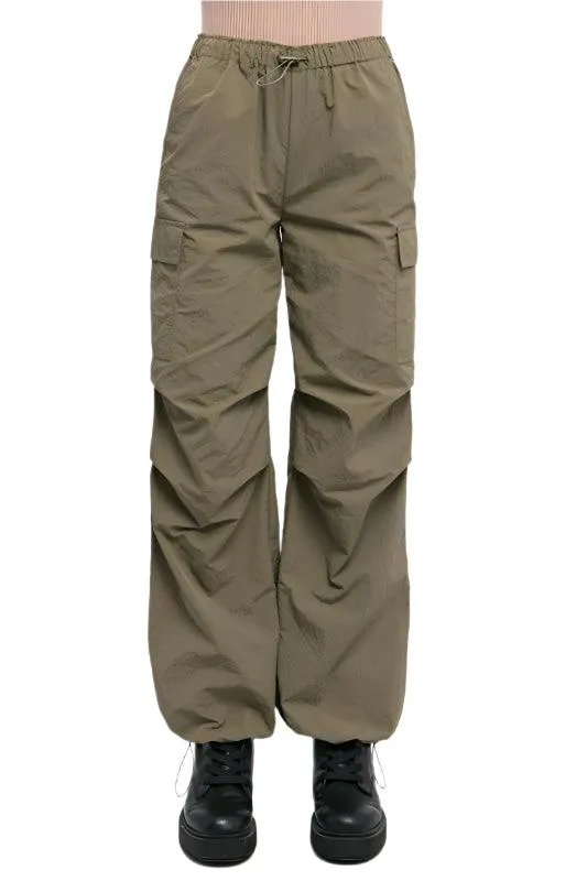 Loose Fit Parachute Cargo Pants