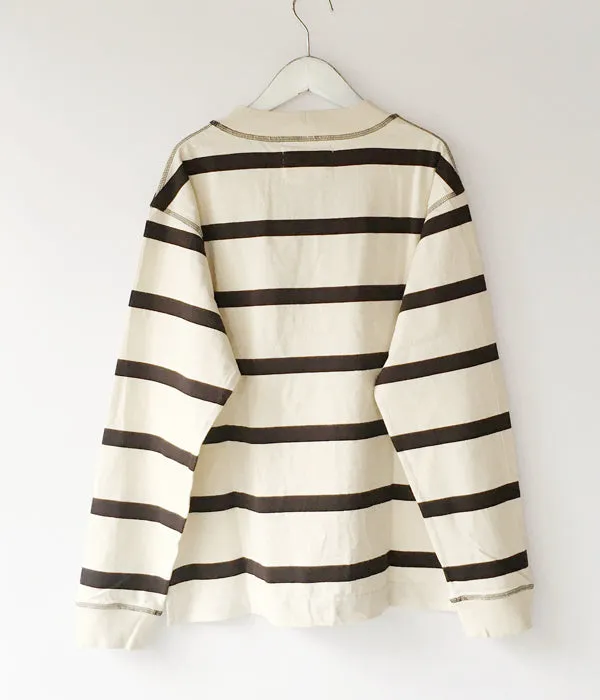 MHL./WIDE STRIPE DRY JERSEY LS (ECRU)