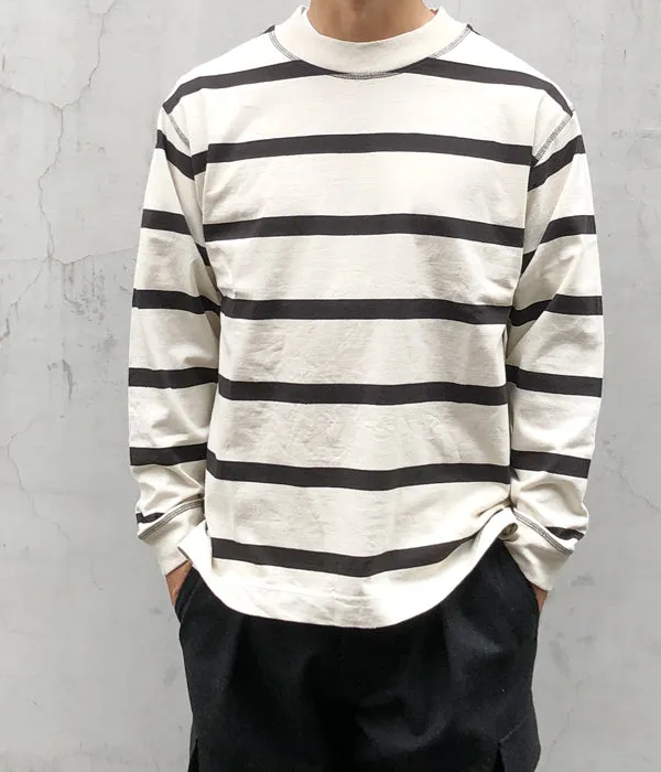 MHL./WIDE STRIPE DRY JERSEY LS (ECRU)