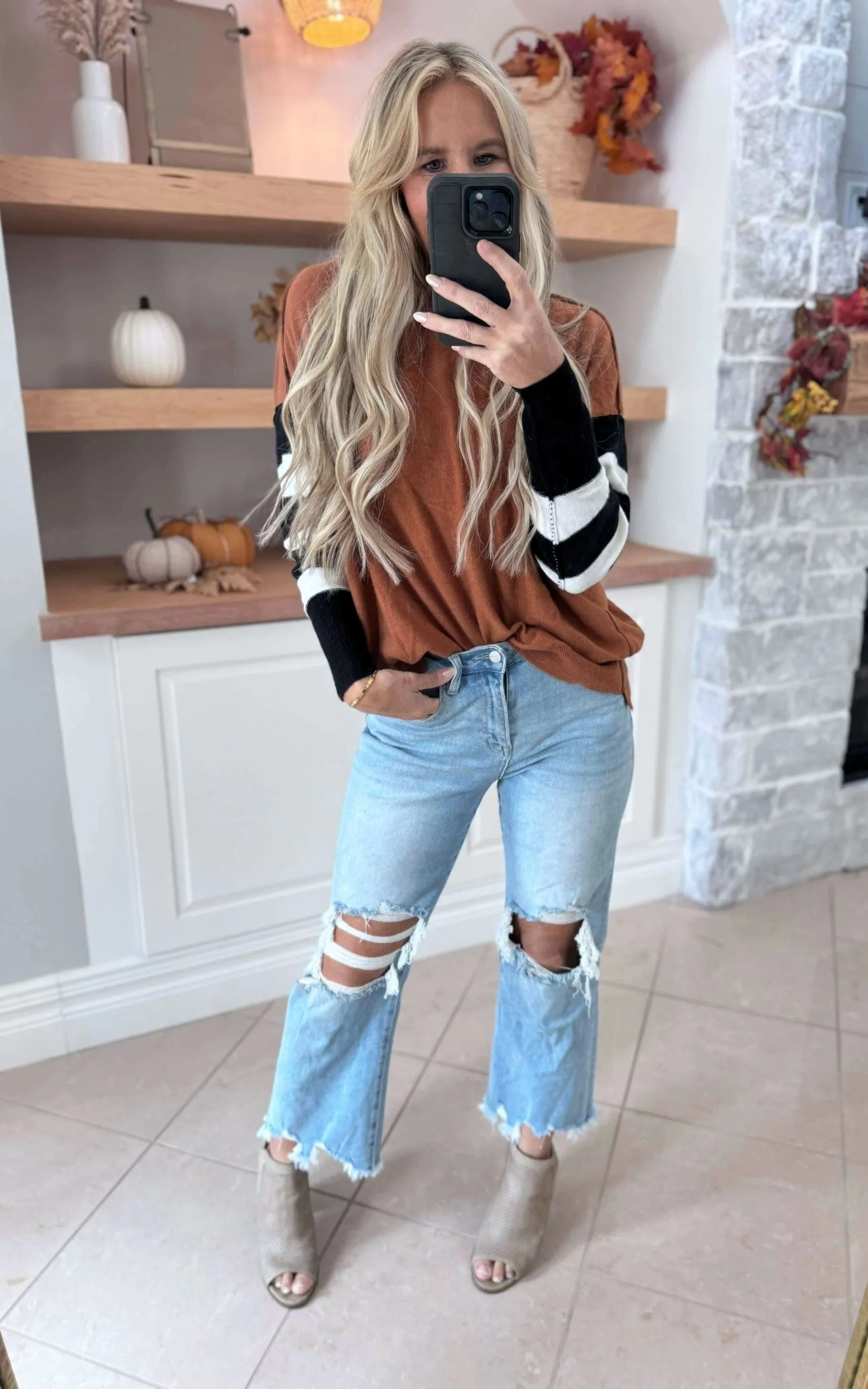 Mica 90's Vintage Crop Flare Denim Jeans *