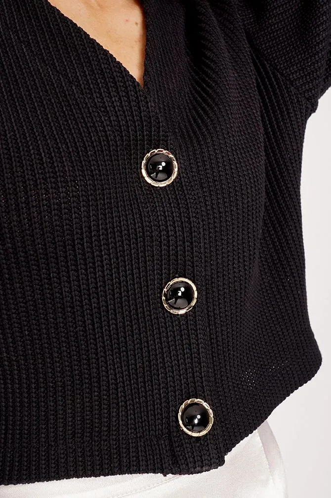 Nancy Cotton Cardigan Black