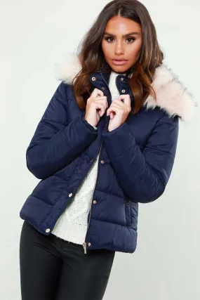 Navy Basic Padded Jacket