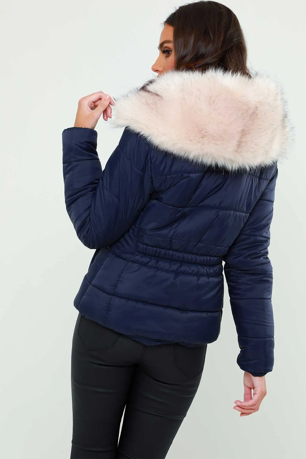 Navy Basic Padded Jacket