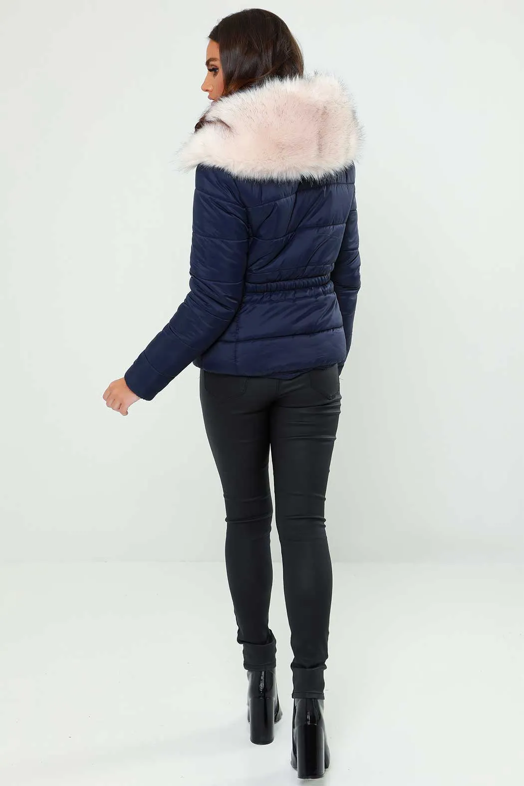 Navy Basic Padded Jacket