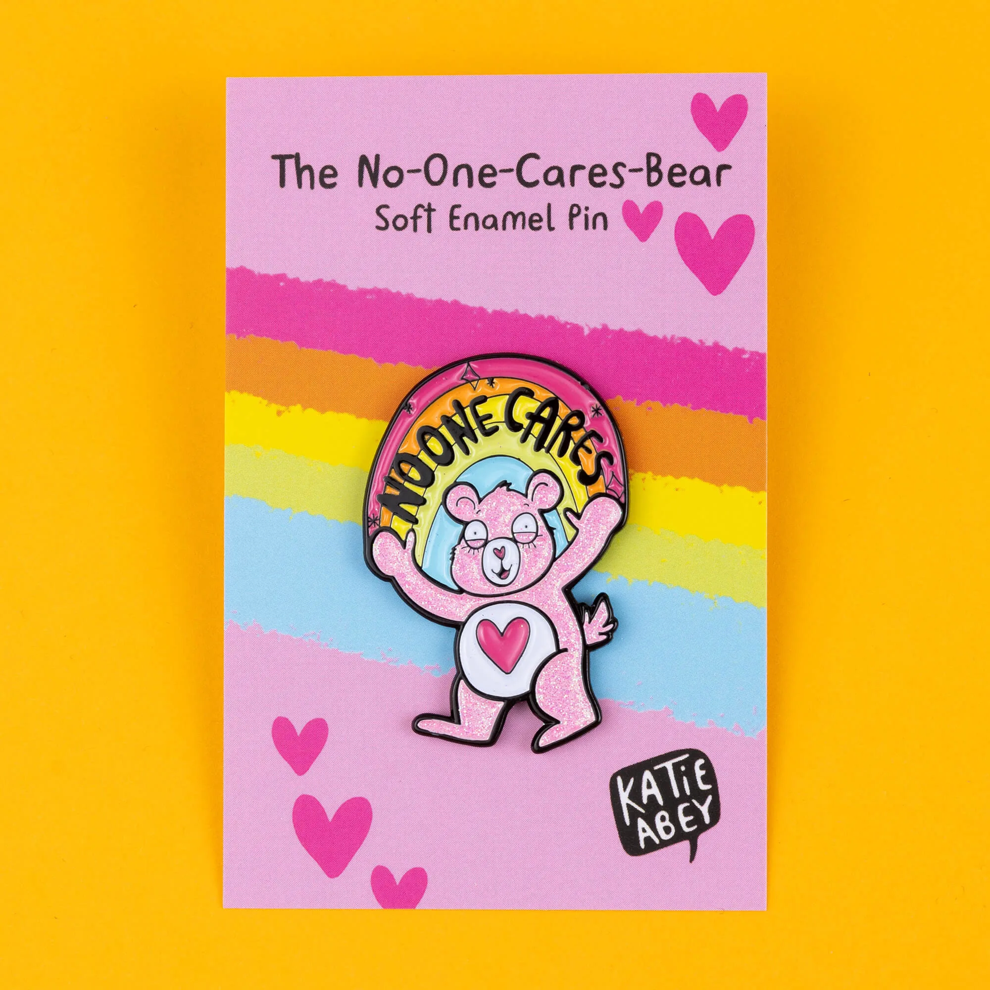 No One Cares Bear Enamel Pin Badge 🌈 🐻
