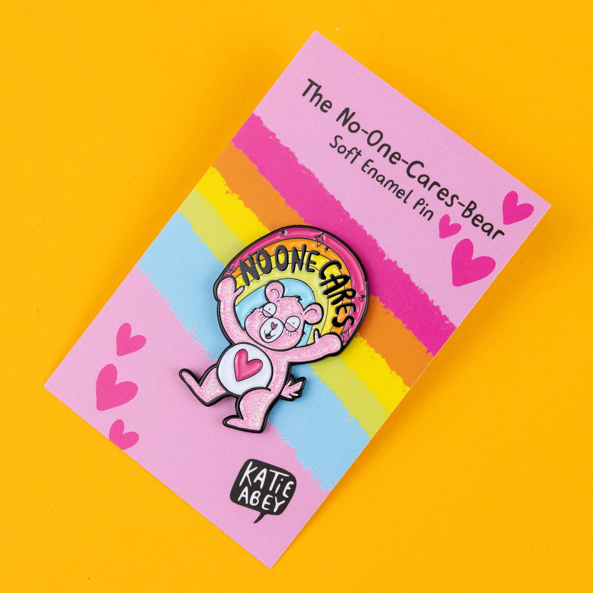 No One Cares Bear Enamel Pin Badge 🌈 🐻