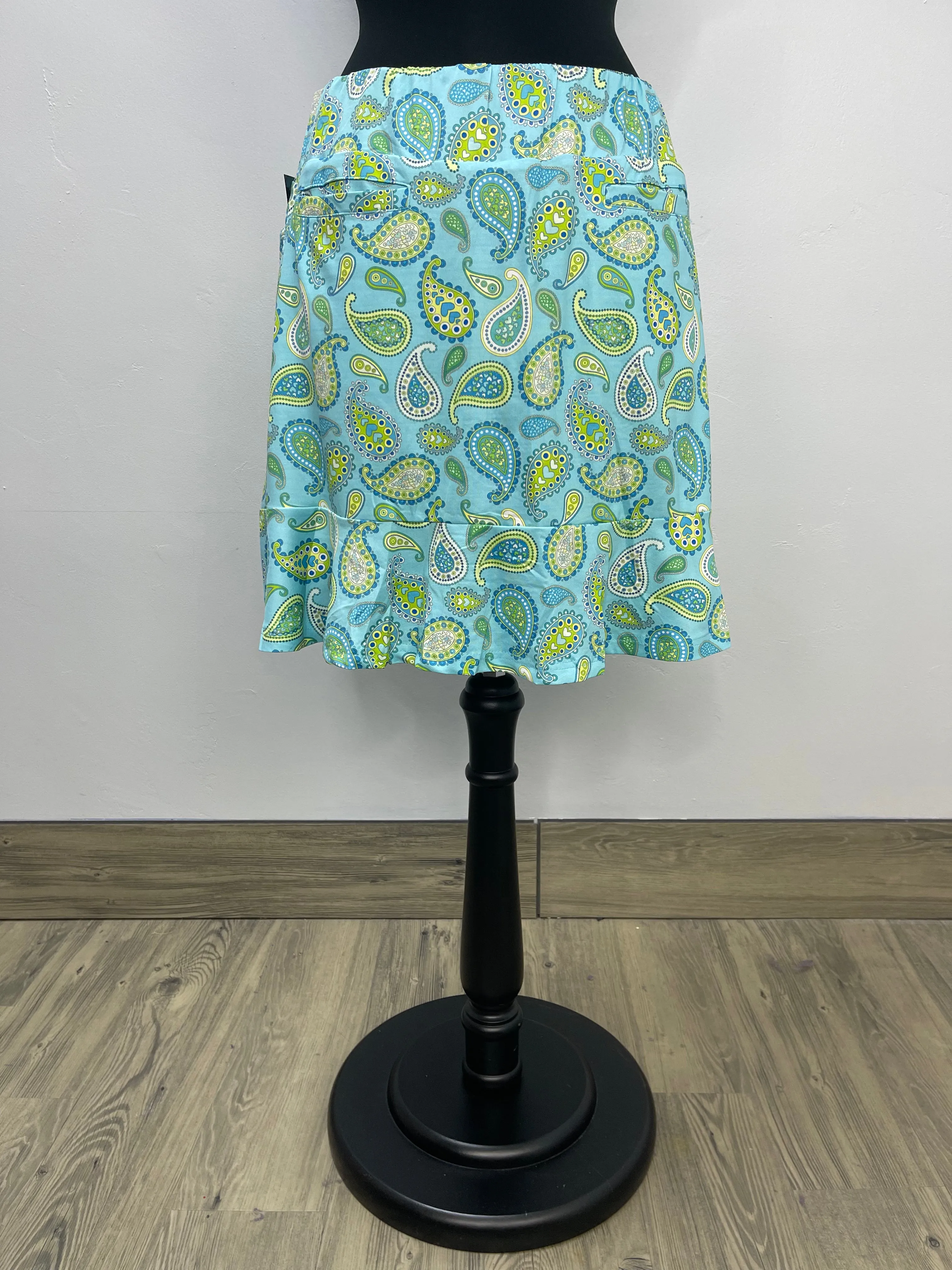 Paisley 4 Pocket Asymmetric Layered Skort