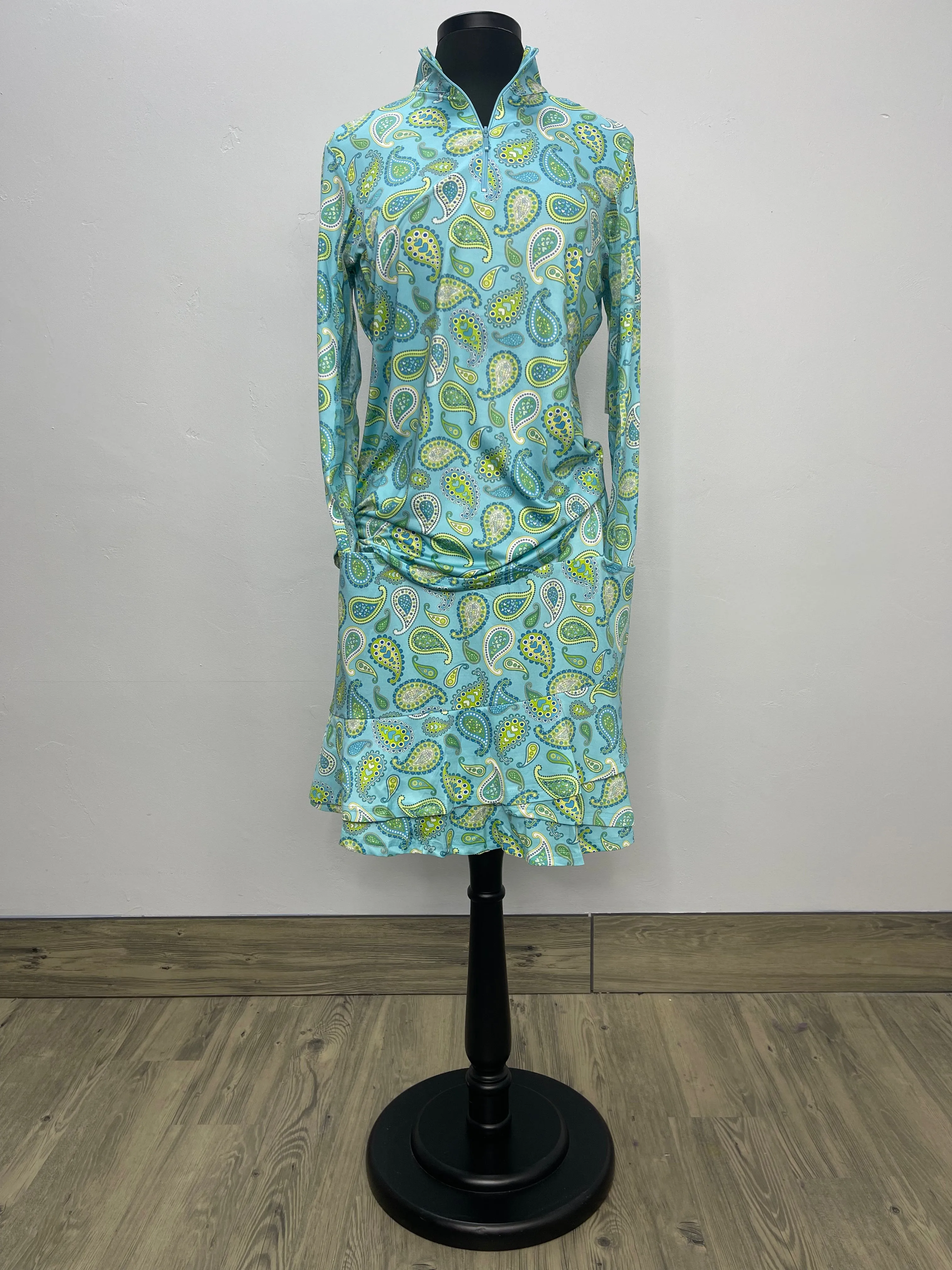Paisley 4 Pocket Asymmetric Layered Skort