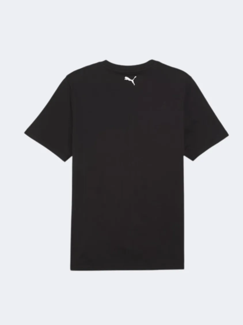 Puma Ferrari Race Big Shield Tonal Men Lifestyle T-Shirt Black