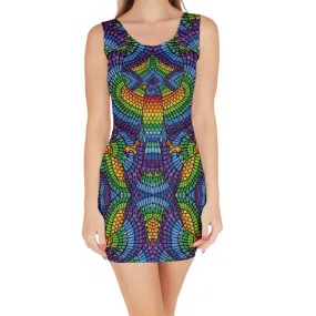 Rainbow Falcon of Horus Bodycon Dress
