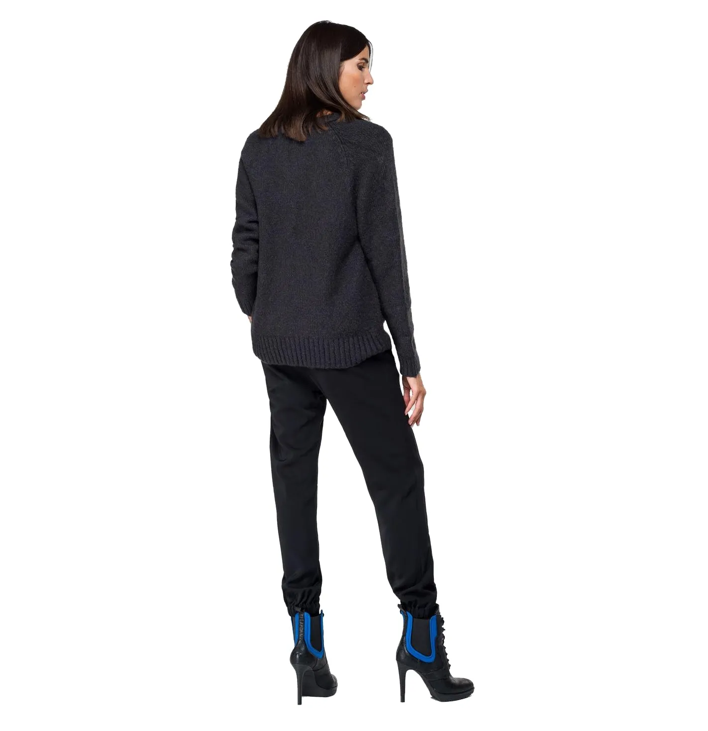 Replay DK6019 Two Button Knitted Cardigan, Black