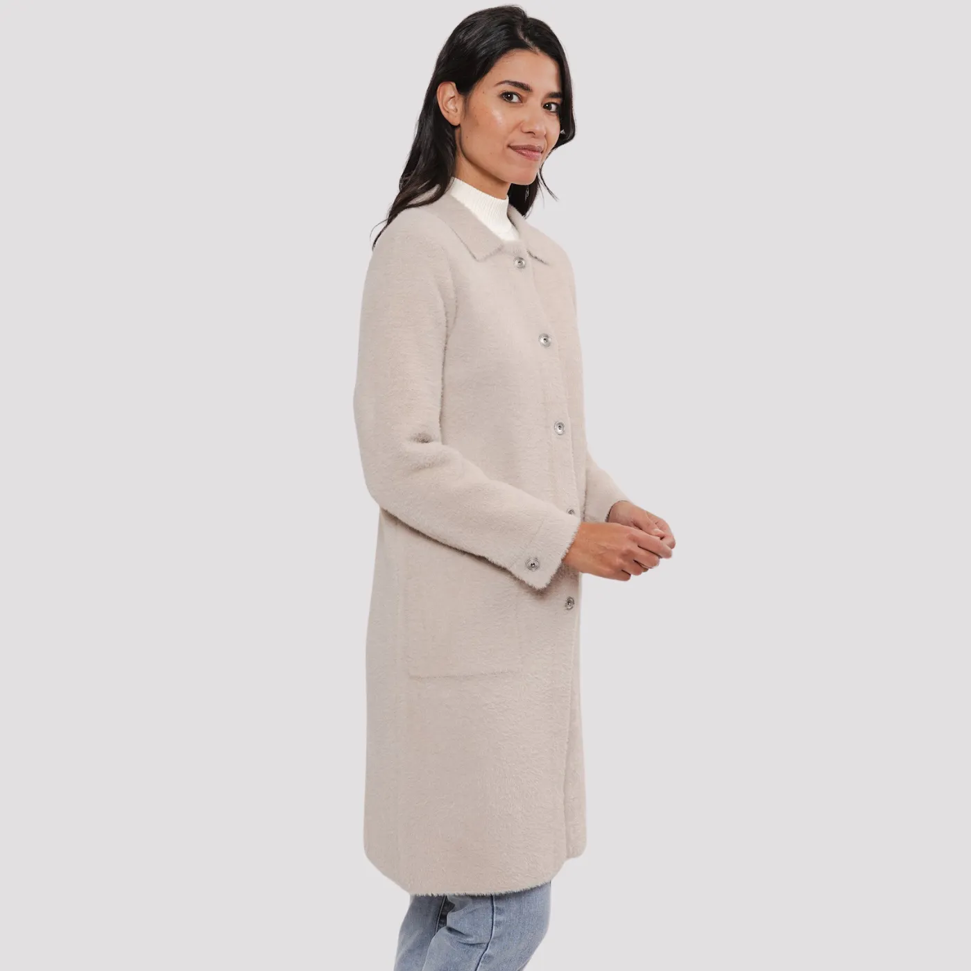 Rino & Pelle Elda Long Caridgan | Stone