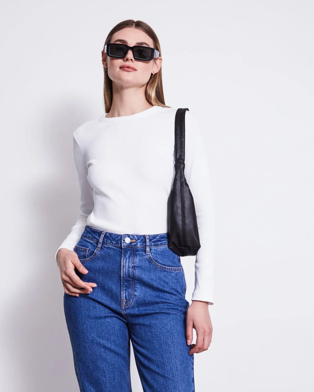 STRAIGHT LEG JEANS ALBA MID BLUE