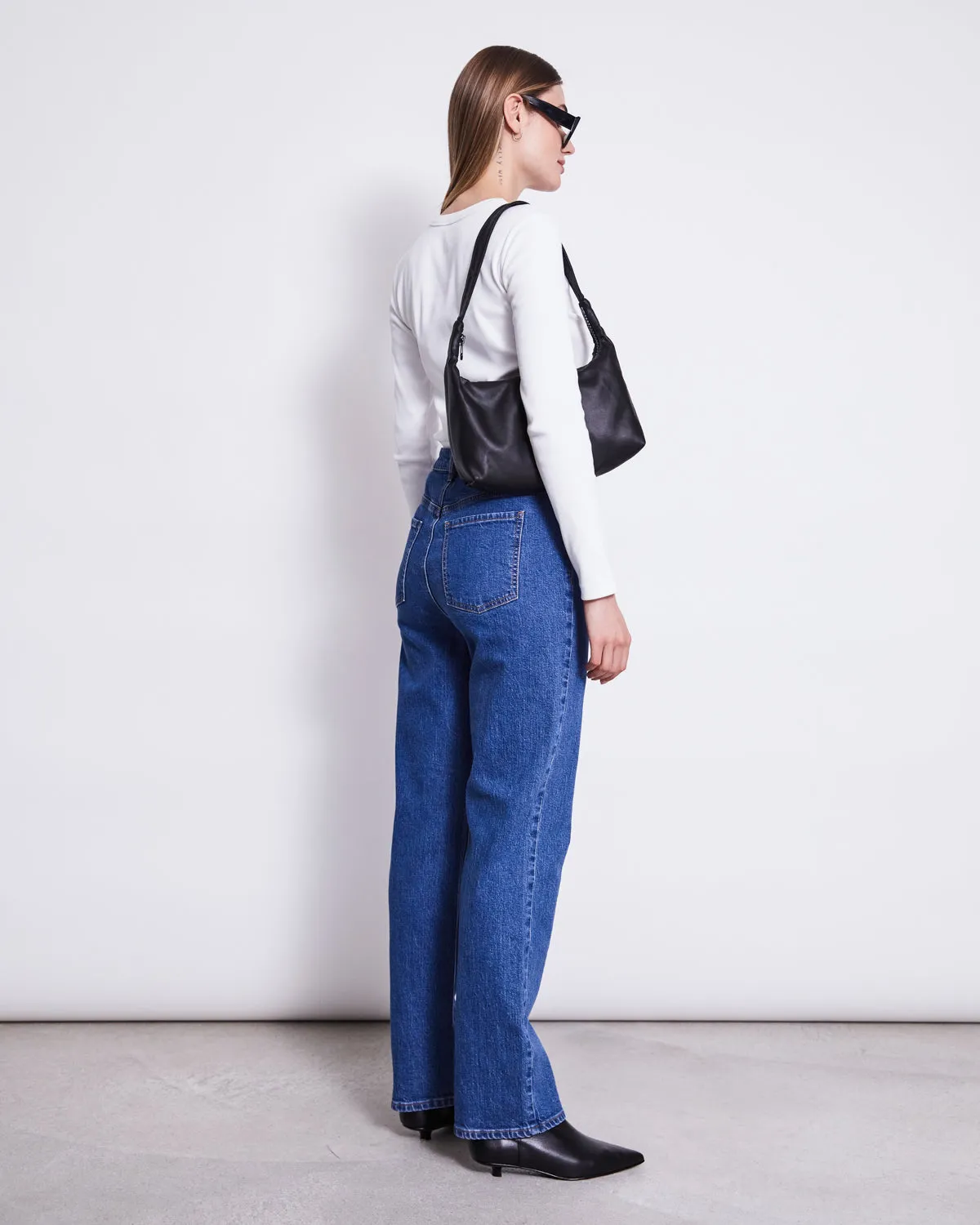 STRAIGHT LEG JEANS ALBA MID BLUE