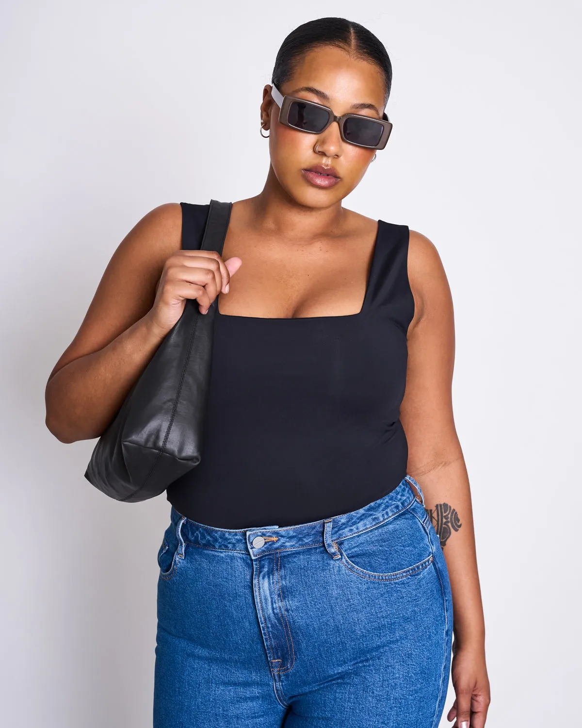 STRAIGHT LEG JEANS ALBA MID BLUE