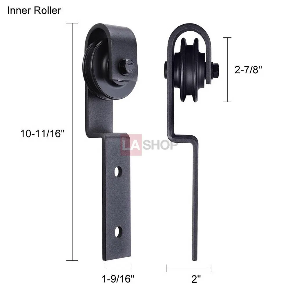 TheLAShop 6.6ft Bypass Sliding Double Barn Door Hardware Single Track Set