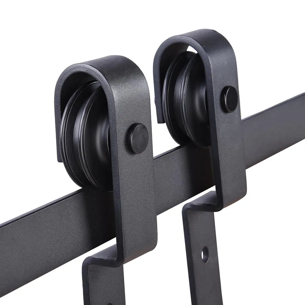 TheLAShop 6.6ft Bypass Sliding Double Barn Door Hardware Single Track Set
